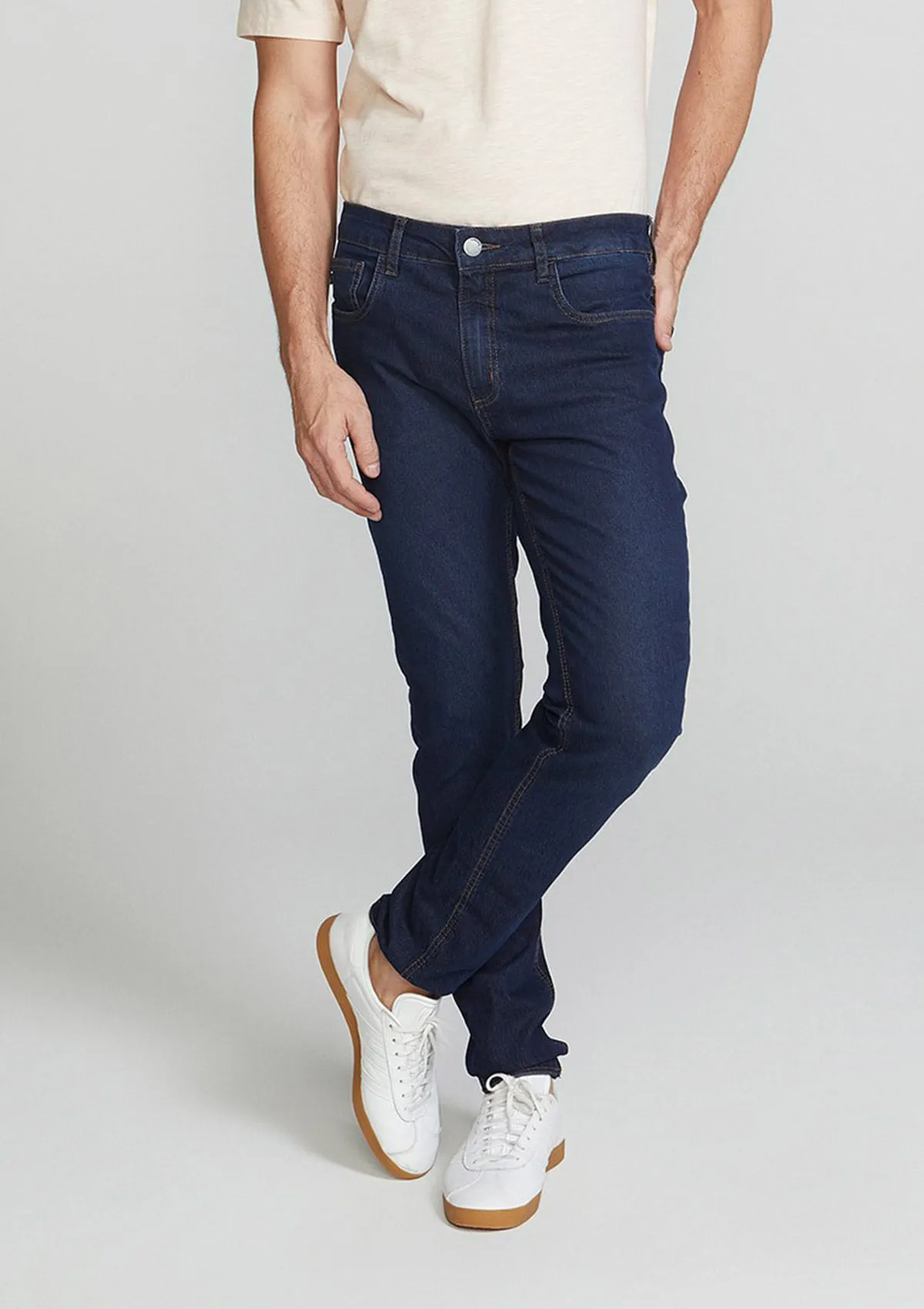 Cala Jeans Masculina Com Elastano Skinny - Azul Hering (Tamanho 36)